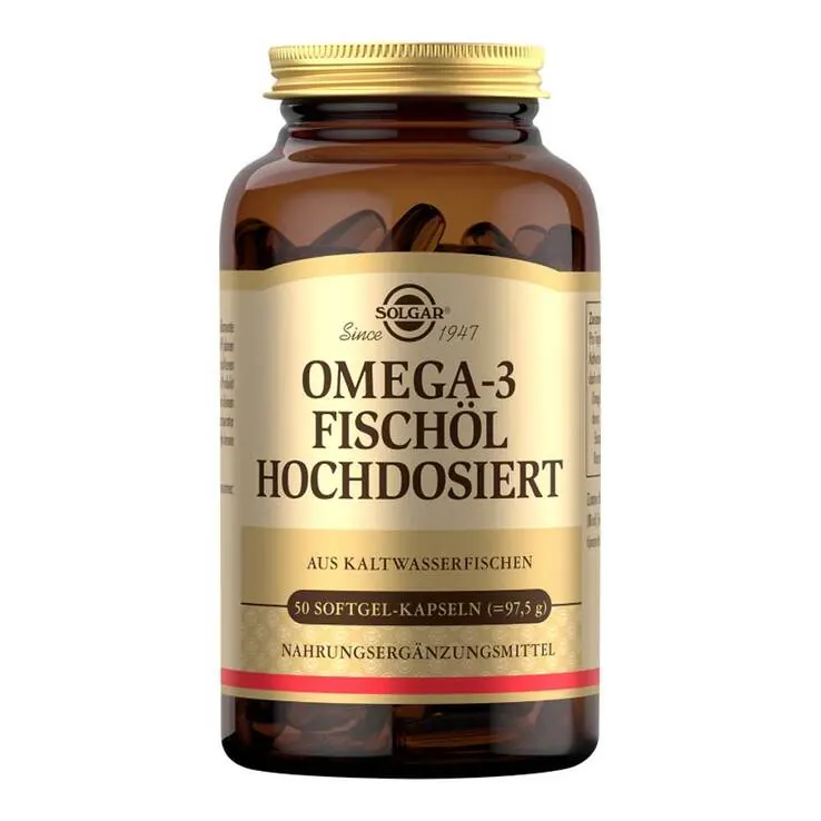 Solgar Omega-3 Fischöl hochdosiert Kapseln, 50 St