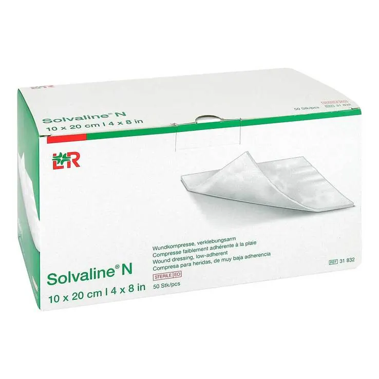 Solvaline N 10x20 cm steril Kompressen, 50 St