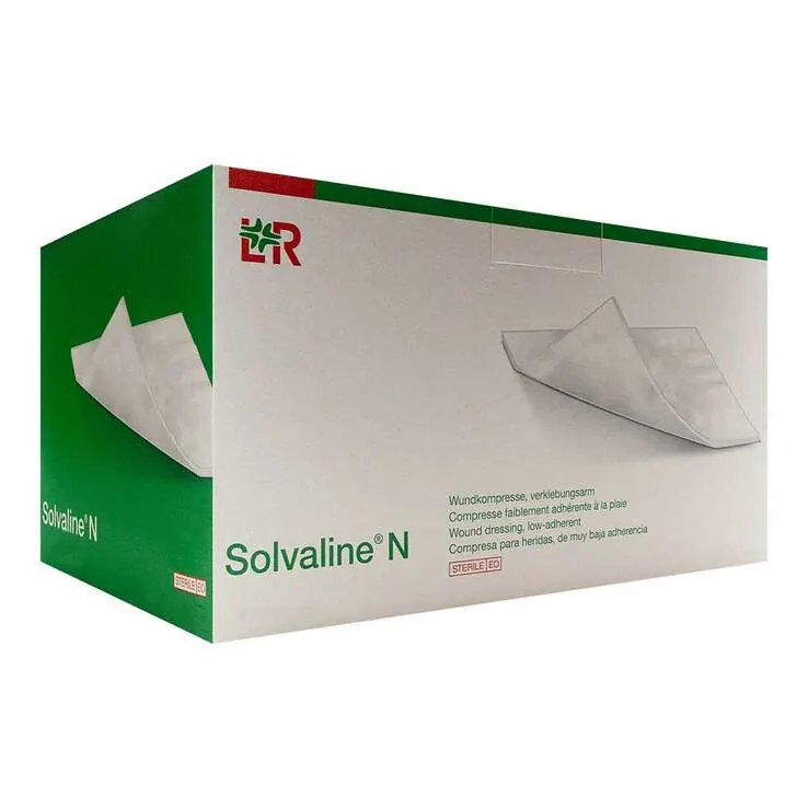 Solvaline N 5x5 cm steril Kompressen, 100 St