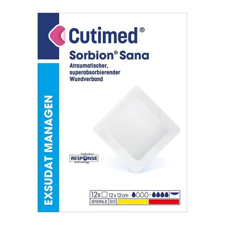 Sorbion Cutimed Sana Wundauflage 12x22 cm, 12 St