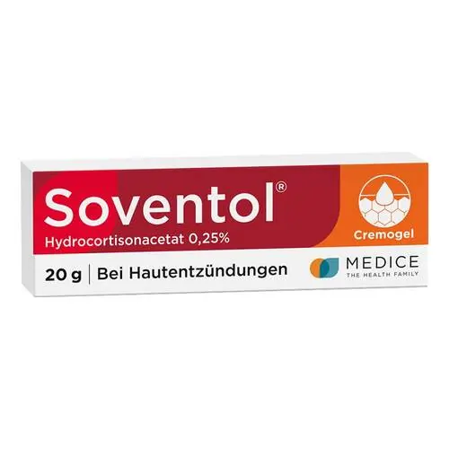 Soventol Hydrocortisonacetat 0,25% Creme, 20 g