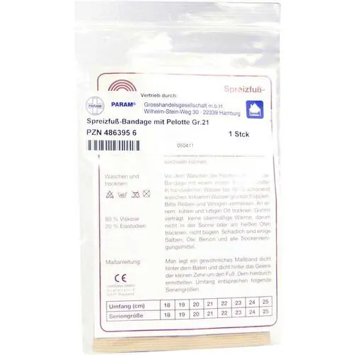 Spreizfussbandage mit Pelotte Größe 21, 1 St