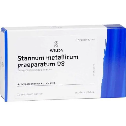 STANNUM METALLICUM praeparatum D 8 Ampullen, 8X1 ml