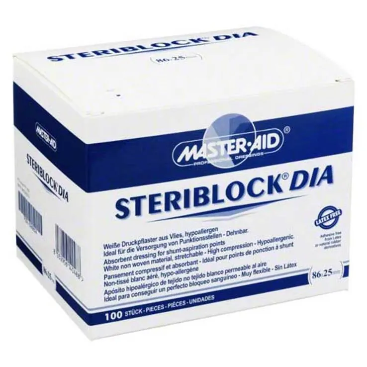 Steriblock Dialyse-Pflaster 86x25mm Master Aid, 100 St