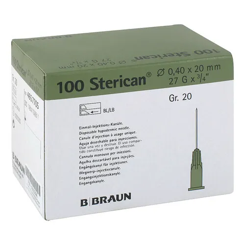 Sterican Kanülen Luer-Lok 0,40x20 mm Größe 20 grau, 100 St