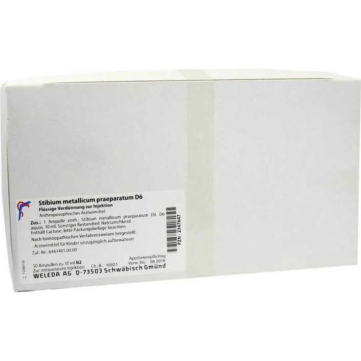 Stibium metallicum praeparatum D 6 Ampullen, 50X10 ml