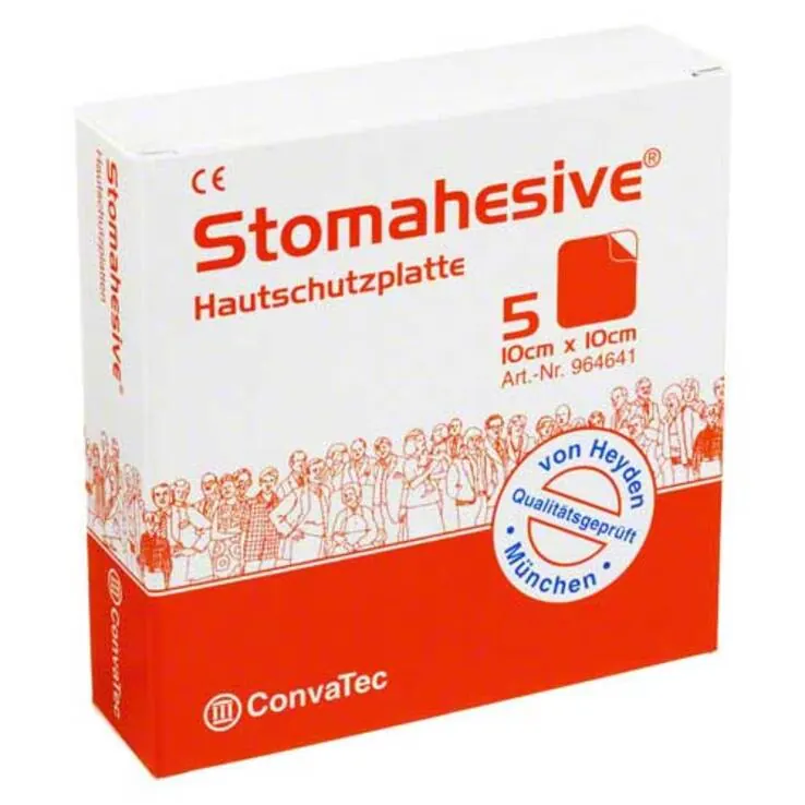 Stomahesive Hautschutzplatte 10x10 cm, 5 St