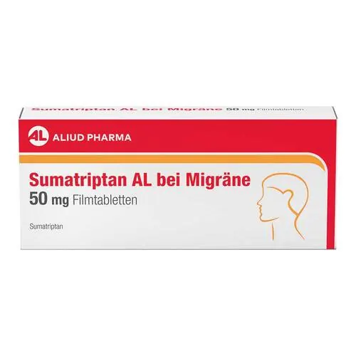 Sumatriptan AL bei Migräne 50 mg Filmtabletten, 2 St