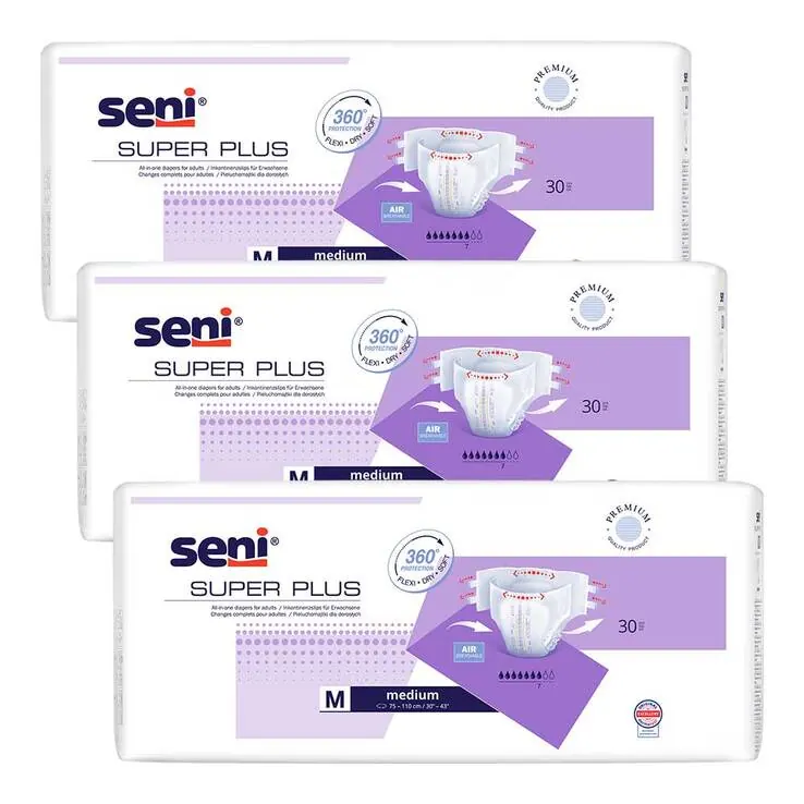 Super Seni Größe 2 medium plus Windeln Nacht für Erwachsene, 3X30 St