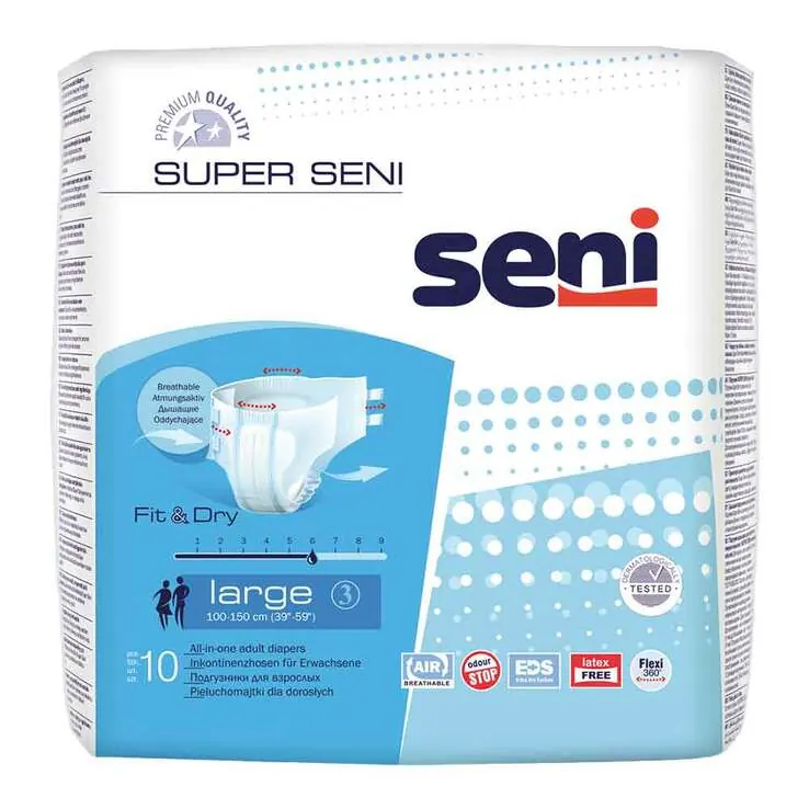Super Seni Größe 3 large Windelhosen für Erwachsene, 10 St