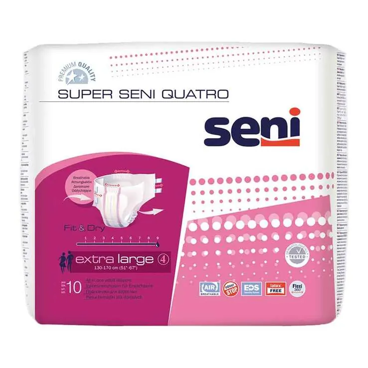 Super Seni Quatro Größe 4 extra large Windelhosen, 10 St