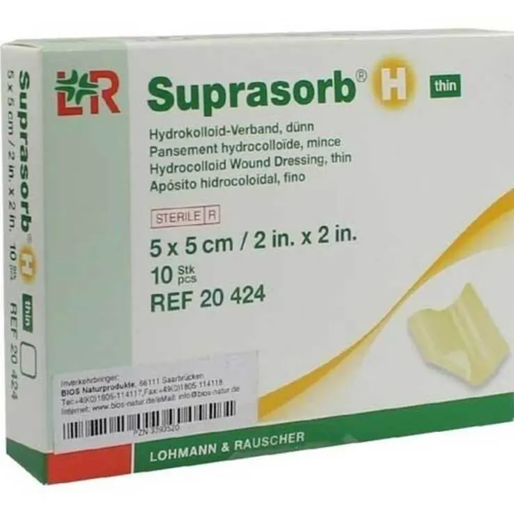 Suprasorb H Hydrokolloidverband 5x5cm dünn, 10 St