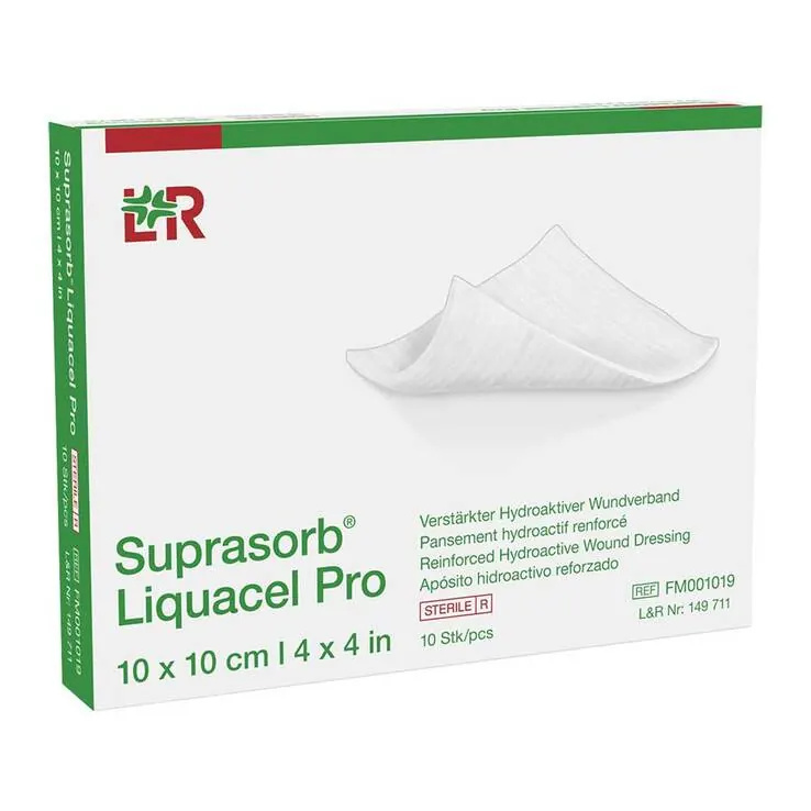 Suprasorb Liquacel Pro 10x10 cm Kompressen, 10 St