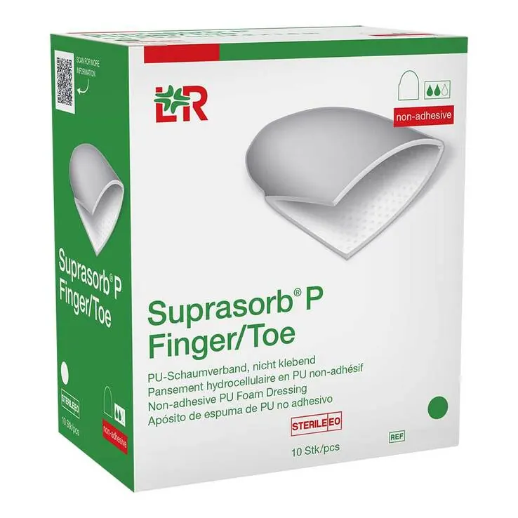 Suprasorb P Finger / Toe PU-Schaumverband steril Größe L, 10 St
