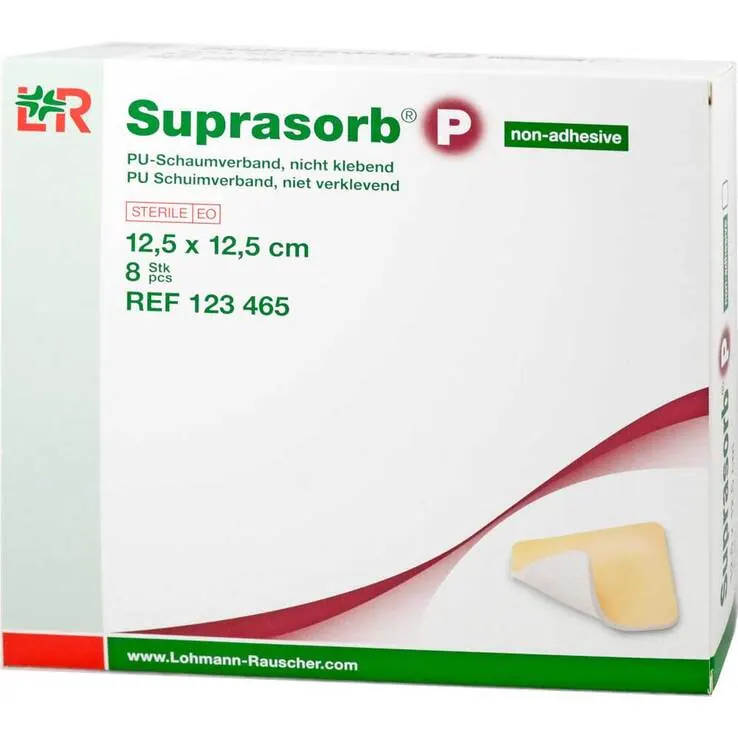 Suprasorb P PU-Schaumv.12,5x12,5cm nicht klebend, 8 St