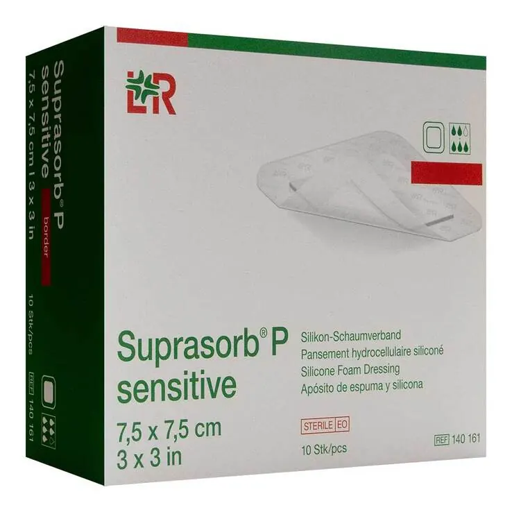 Suprasorb P sensitive PU-Schaumv.bor.lite 7,5x7,5, 10 St