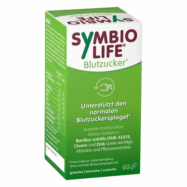 Symbiolife Blutzucker Bakterienstämme und Chrom Kapseln , 60 St