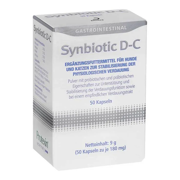 Synbiotic D-C Kapseln für Hunde / Katzen, 50 St