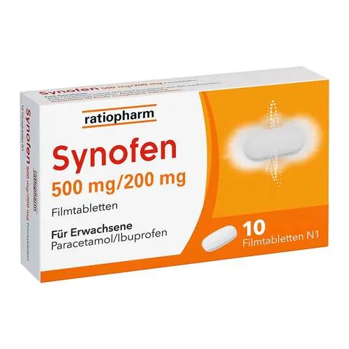 Synofen 500 mg / 200 mg Filmtabletten, 10 St