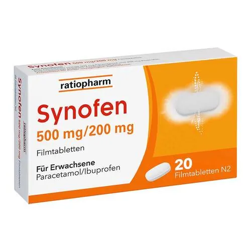 Synofen 500 mg / 200 mg Filmtabletten, 20 St