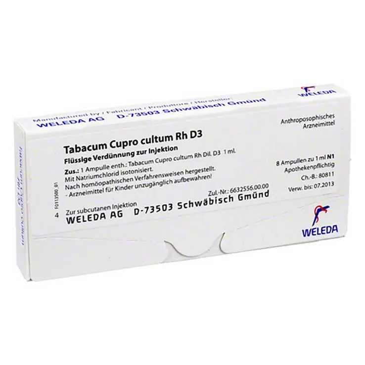 Tabacum Cupro cultum Rh D 3 Ampullen, 8X1 ml
