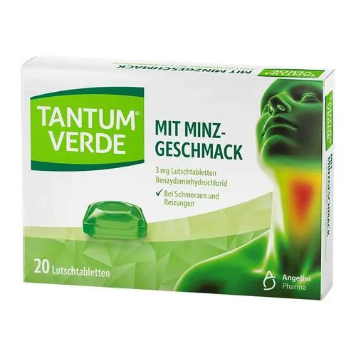 Tantum Verde 3 mg Lutschtabletten mit Minzgeschmack, 20 St