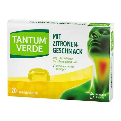 Tantum Verde 3 mg Lutschtabletten mit Zitronengeschmack, 20 St