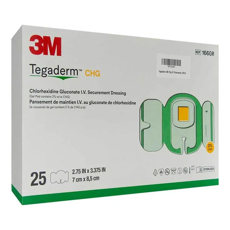 Tegaderm 3M Chg IV Fixierverband 7x8,5cm 1660R, 25 St