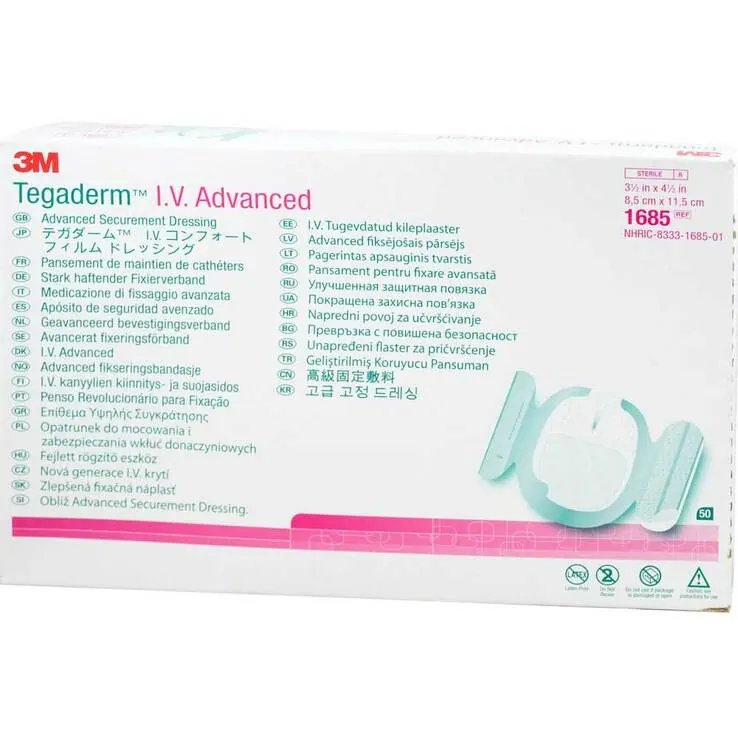 Tegaderm 3M i.v. Advanced Pflaster 8,5x11,5cm 1685, 50 St