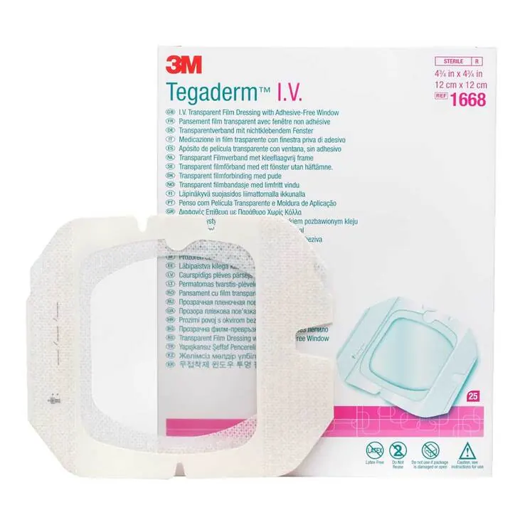 Tegaderm 3M I.V. trans.Filmv.Port adh.free wi.1668, 25 St
