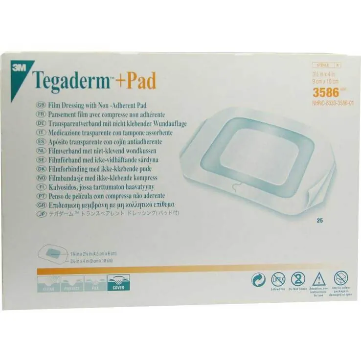 Tegaderm 3M Plus Pad 9x10cm Fertigverband 3586, 25 St