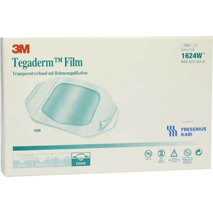Tegaderm Film 6x7cm 1624W, 100 St
