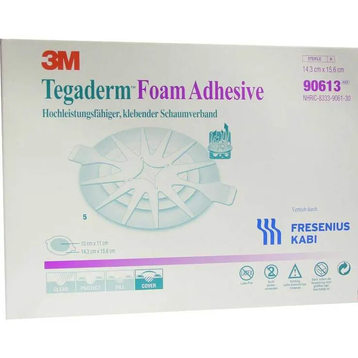 Tegaderm Foam Adhesive FK 14,3x15,6cm oval 90613, 5 St