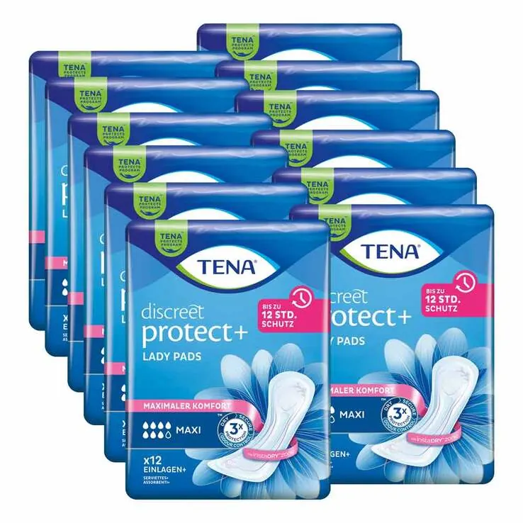 TENA® discreet Maxi Einlagen bei Inkontinenz, 12X12 St