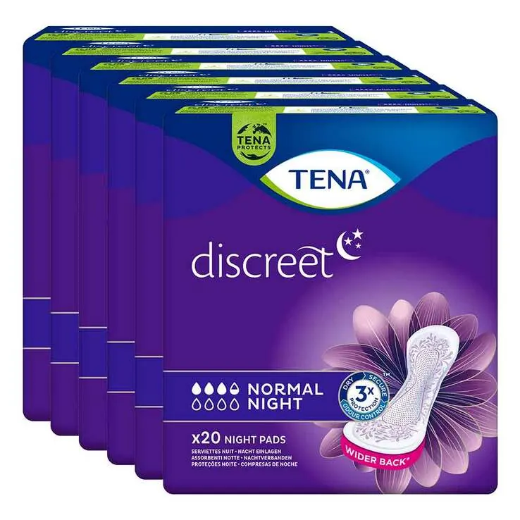 TENA® discreet Normal Night Einlagen bei Inkontinenz, 6X20 St