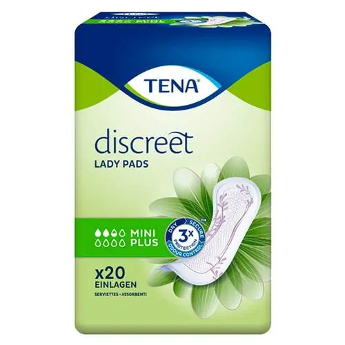 TENA LADY Discreet Inkontinenz Einlagen mini plus, 20 St