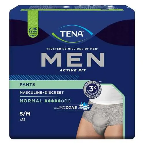 Tena Men Act.Fit Inkontinenz Pants norm.S / M grau, 12 St