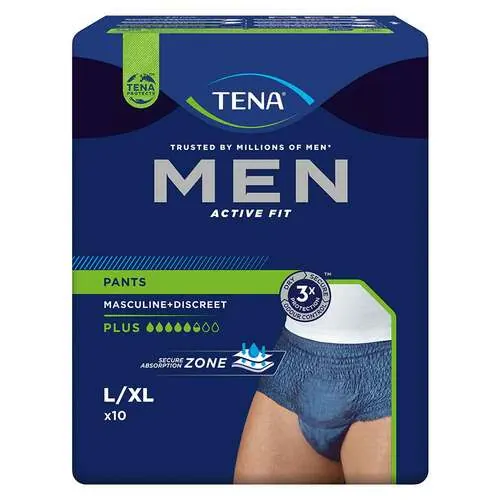 Tena Men Act.Fit Inkontinenz Pants plus L / XL blau, 10 St