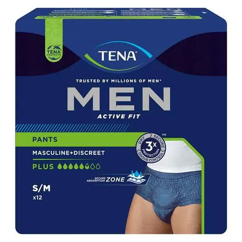 Tena Men Act.Fit Inkontinenz Pants plus S / M blau, 12 St
