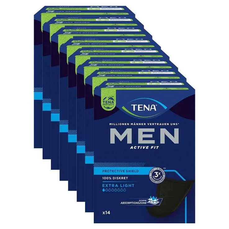 TENA MEN ACTIVE FIT Extra Light Einlagen bei Inkontinenz, 8X14 St