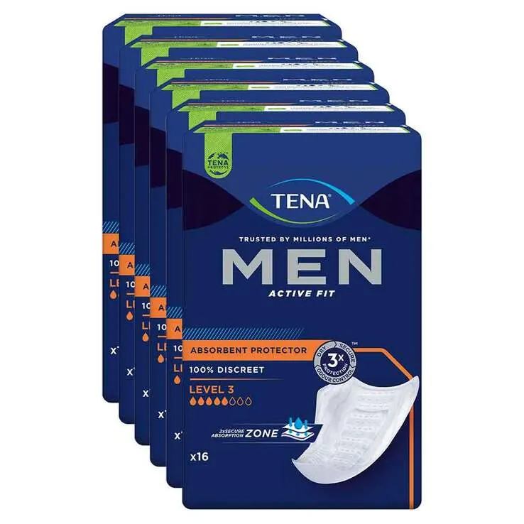 TENA® MEN ACTIVE FIT Level 3 Einlagen bei Inkontinenz, 6X16 St