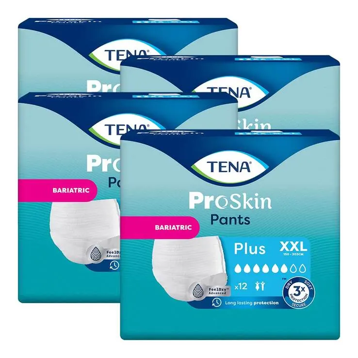 TENA Pants Bariatric Plus XXL Einweghose bei Inkontinenz, 4X12 St