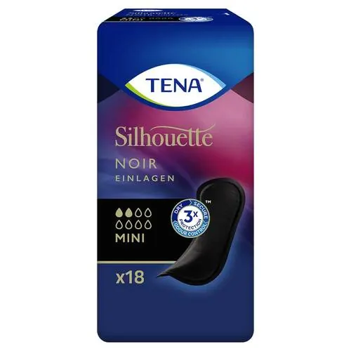 Tena Silhouette Inkontinenz Einlagen mini noir, 18 St