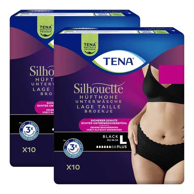 Tena Silhouette Plus L black Inkontinenz Pants, 2X10 St