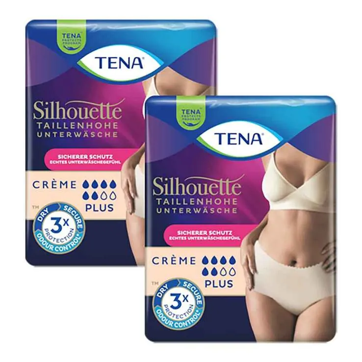 Tena Silhouette Plus L creme Inkontinenz Pants, 2X8 St
