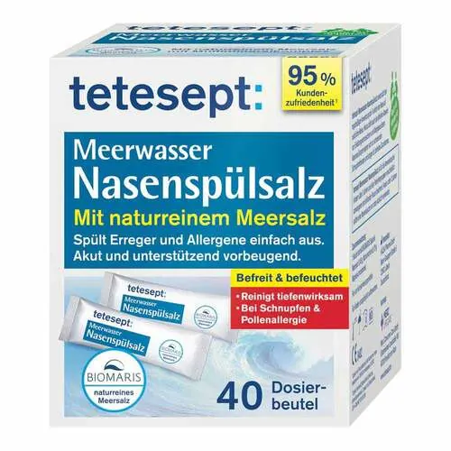 Tetesept Meerwasser Nasenspülsalz, 40 St