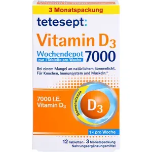 TETESEPTVitaminD37.000WochendepotFilmtabl.12Stück