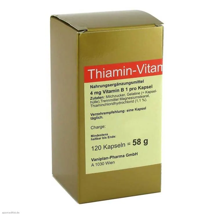 Thiamin Kapseln Vitamin B1, 120 St