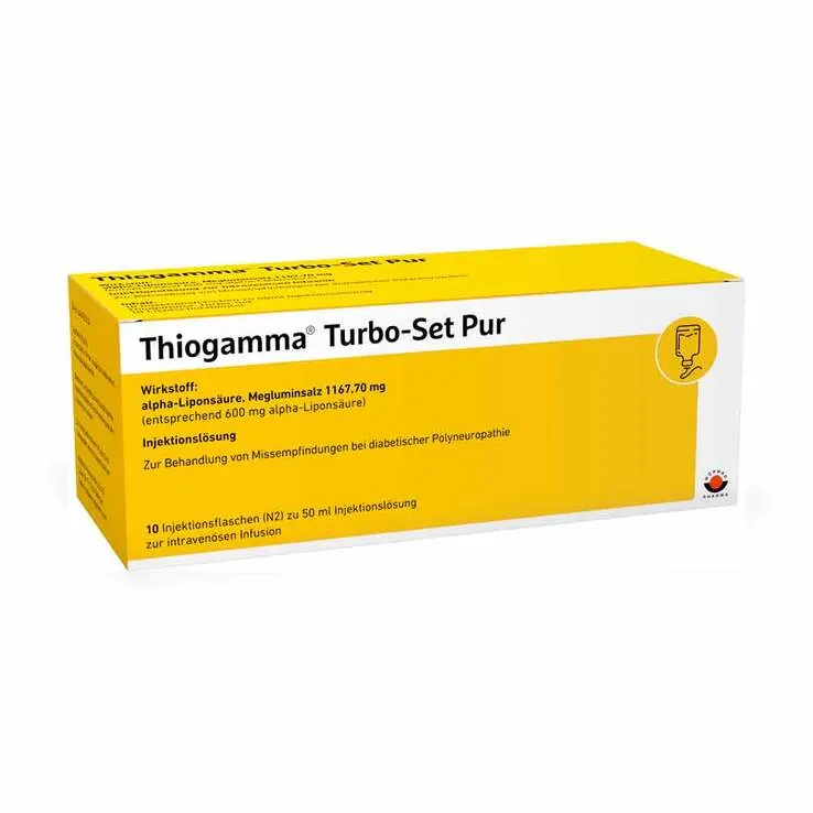 Thiogamma Turbo Set Pur Injektionsflaschen, 10X50 ml