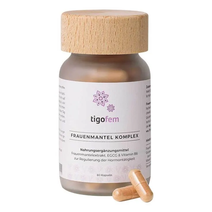 Tigofem Frauenmantel Komplex + Vit.B6+Grüntee Kapseln , 80 St